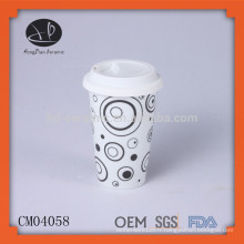 Tasses à café sur mesure personnalisées, tasses à café avec couvercle en silicone